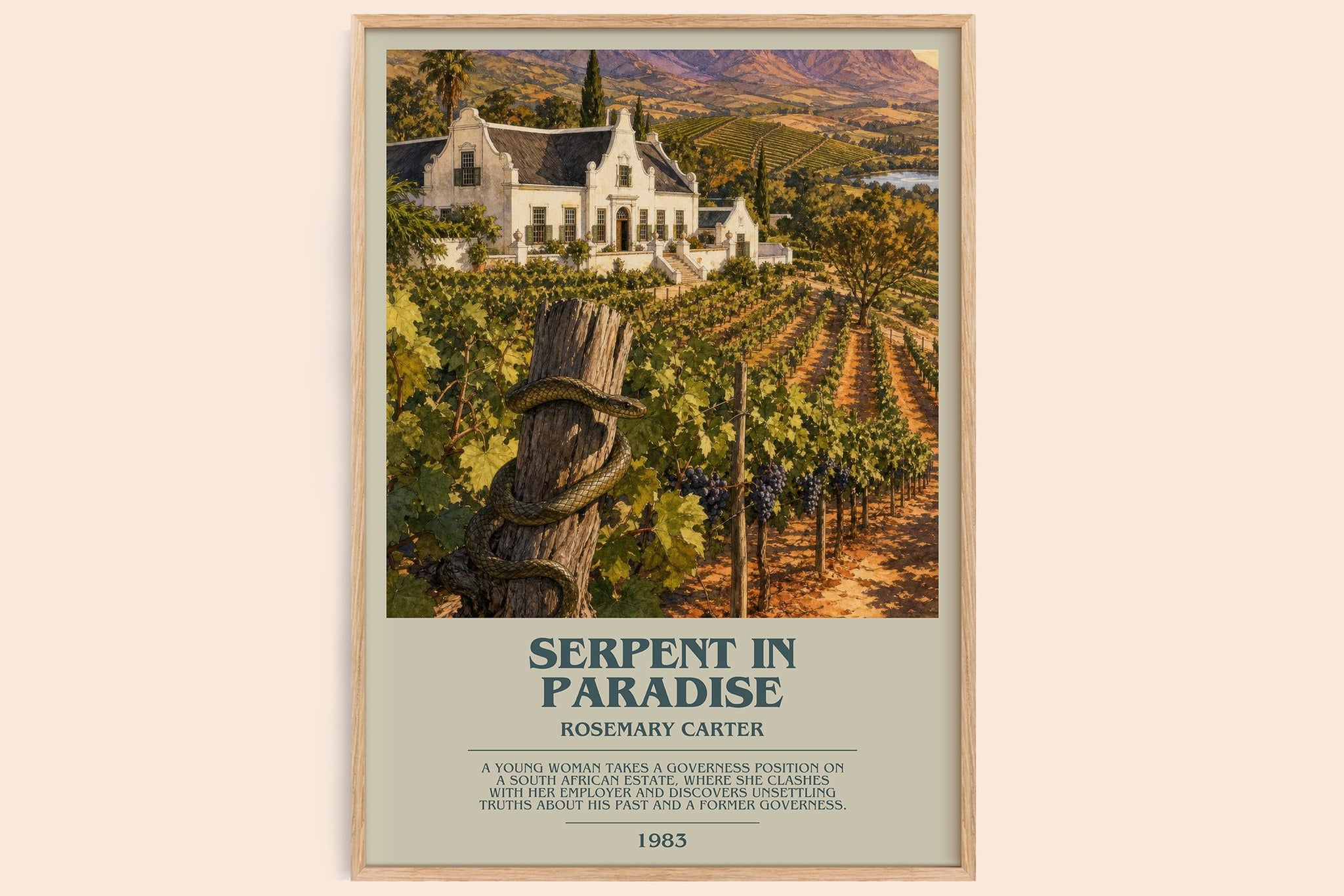 Serpent in paradise Bookish Wall Art by Rosemary Carter
