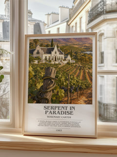 Serpent in paradise bookish poster colour and style options – Rosemary Carter book art