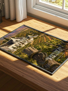 Serpent in paradise watercolour book poster framed on wall – romance wall art