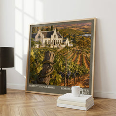 Serpent in paradise literary print framed by window – literary home decor