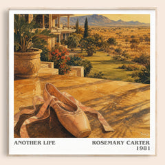 Another Life literary book poster by Rosemary Carter – framed literary art print