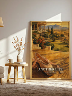 Another Life watercolour print in frame leaning in hallway – romance wall art