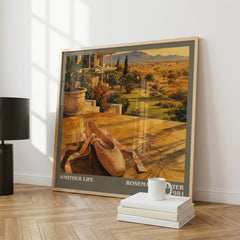 Another Life literary print framed by window – literary home decor