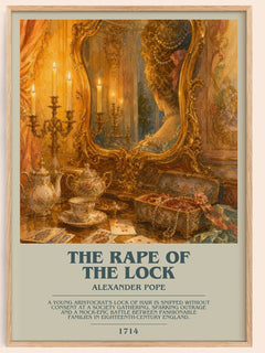 The Rape of the Lock bookish book poster by Alexander Pope – framed literary art print