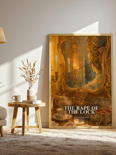 The Rape of the Lock watercolour print in frame leaning in hallway – poetry wall art