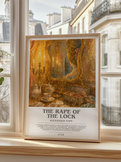 The Rape of the Lock bookish poster colour and style options – Alexander Pope book art