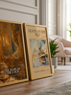 The Rape of the Lock watercolour print framed by window – literary home decor