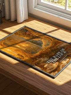 The Rape of the Lock watercolour book poster framed on wall – poetry wall art