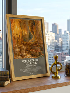 The Rape of the Lock bookish print framed by window – literary home decor