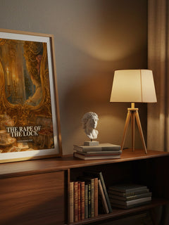The Rape of the Lock watercolour print on bookshelf – Alexander Pope fan gift