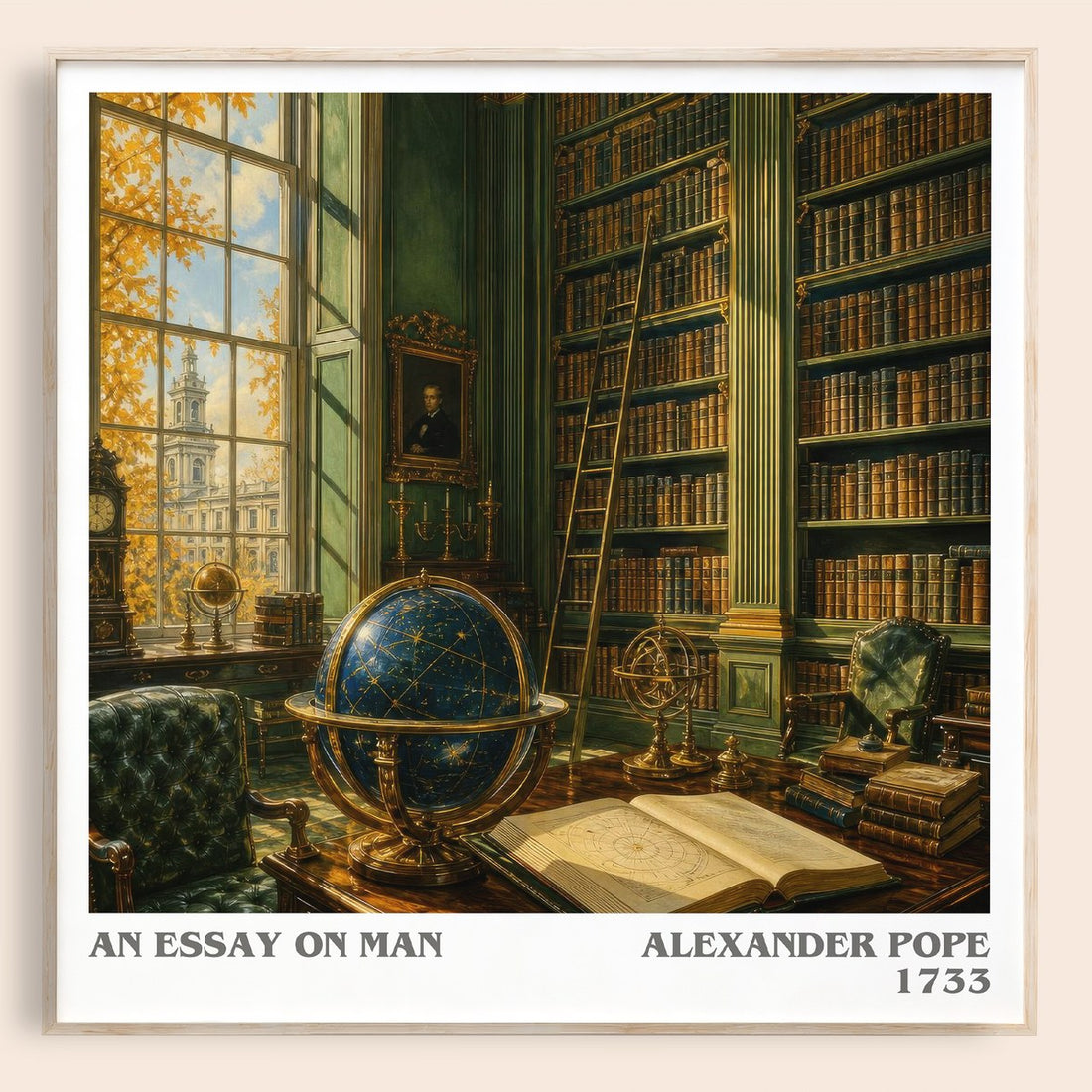 An essay on man literary book poster by Alexander Pope – framed literary art print