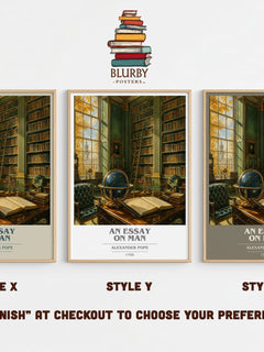 An essay on man book cover print in frame leaning in hallway – philosophy wall art
