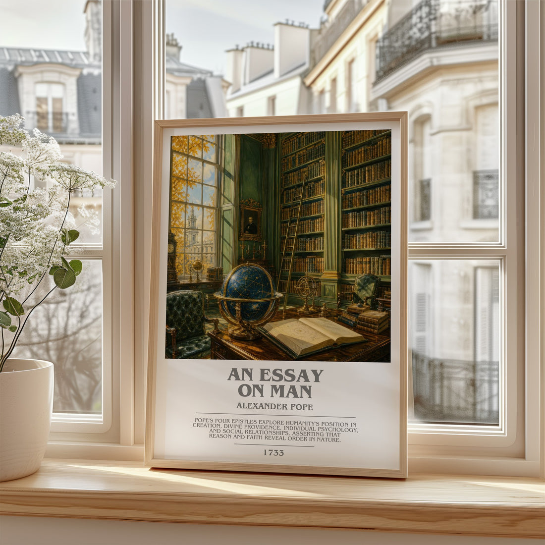 An essay on man bookish poster colour and style options – Alexander Pope book art