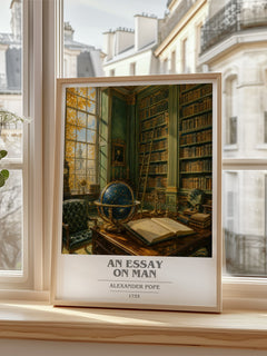 An essay on man book cover poster colour and style options – Alexander Pope book art