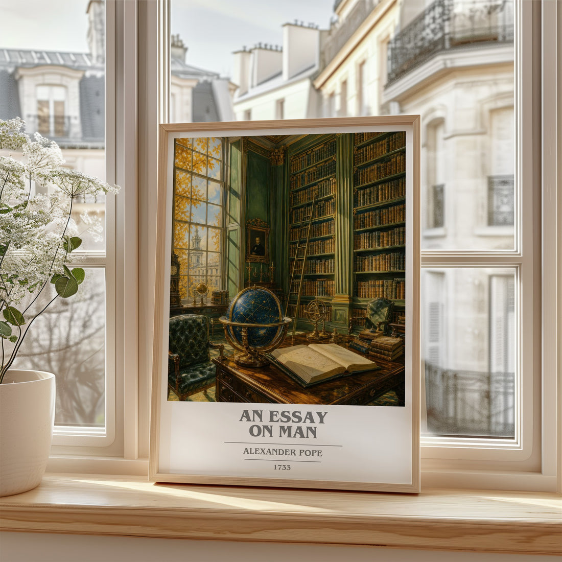 An essay on man book cover poster colour and style options – Alexander Pope book art