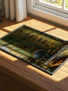 An essay on man watercolour book poster framed on wall – philosophy wall art