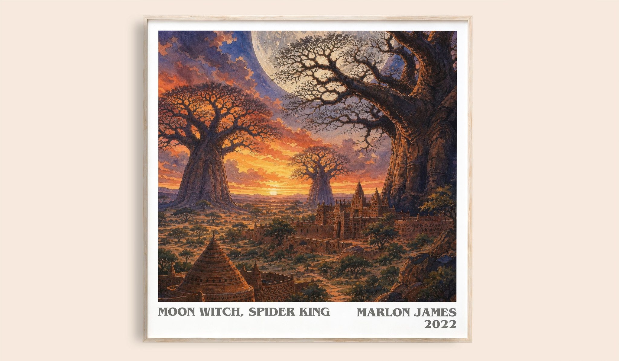 Moon Witch, Spider King Literary Art Print by Marlon James