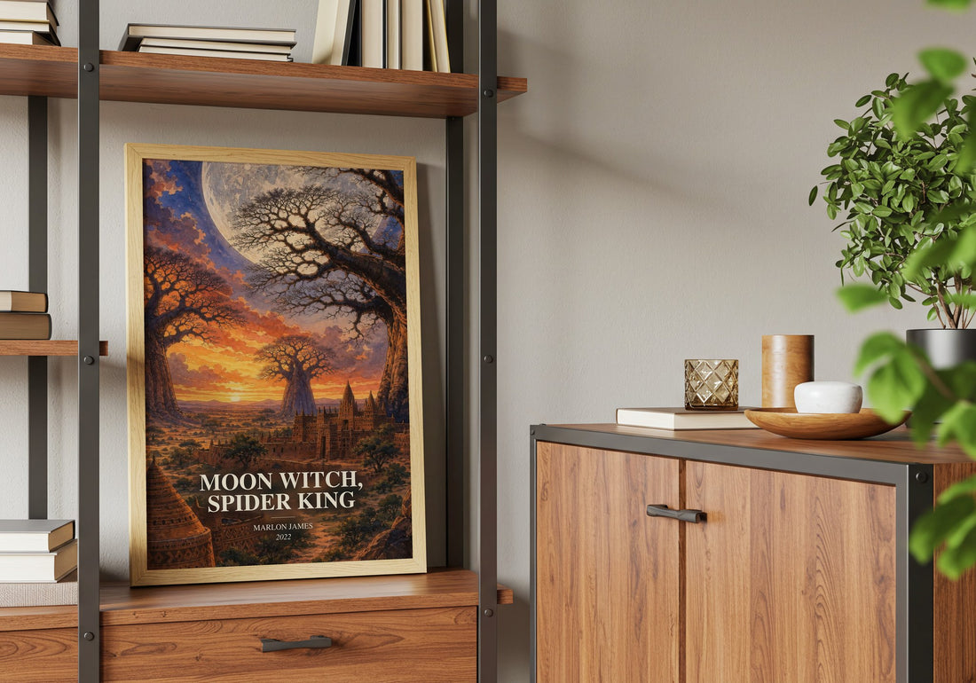 Moon Witch, Spider King book watercolour illustration paper finish options – matte satin gloss