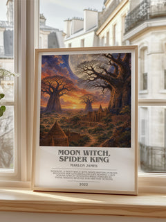 Moon Witch, Spider King bookish poster colour and style options – Marlon James book art
