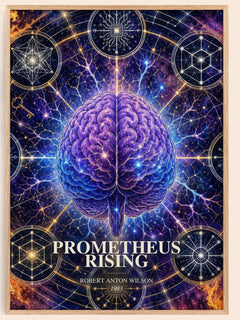 Prometheus Rising watercolour book poster by Robert Anton Wilson – framed literary art print