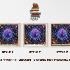 Prometheus Rising literary print in frame leaning in hallway – philosophy wall art