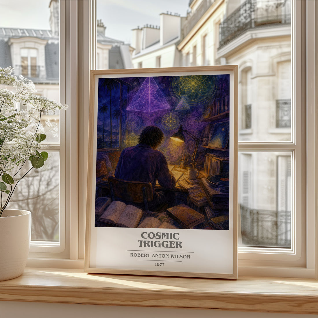 Cosmic Trigger book cover poster colour and style options – Robert Anton Wilson book art