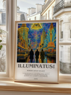Illuminatus! bookish poster colour and style options – Robert Anton Wilson book art