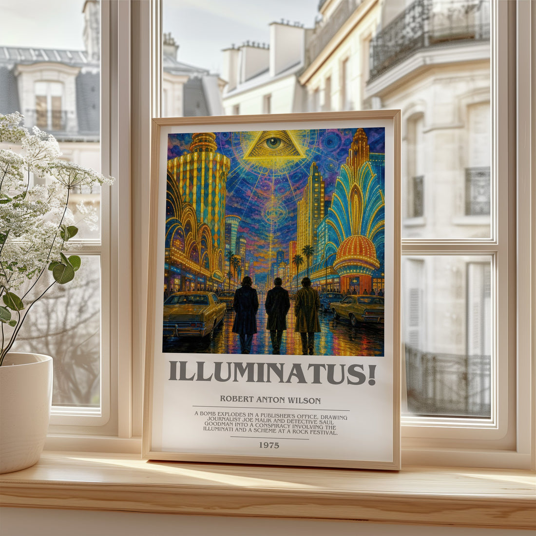 Illuminatus! bookish poster colour and style options – Robert Anton Wilson book art