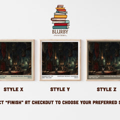 Assistant to the Villain literary print in frame leaning in hallway – fantasy wall art