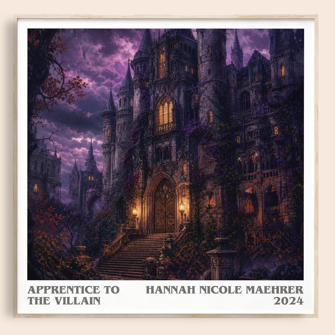 Apprentice to the Villain literary book poster by Hannah Nicole Maehrer – framed literary art print