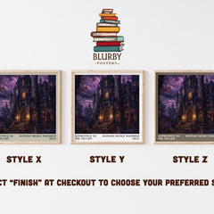 Apprentice to the Villain literary print in frame leaning in hallway – fantasy wall art