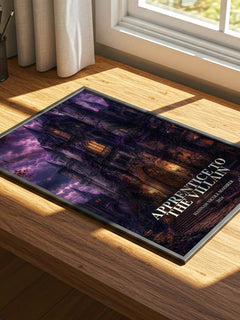 Apprentice to the Villain watercolour book poster framed on wall – fantasy wall art