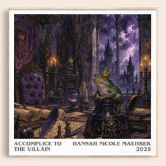 Accomplice to the Villain literary book poster by Hannah Nicole Maehrer – framed literary art print