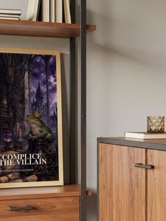 Accomplice to the Villain book watercolour illustration paper finish options – matte satin gloss