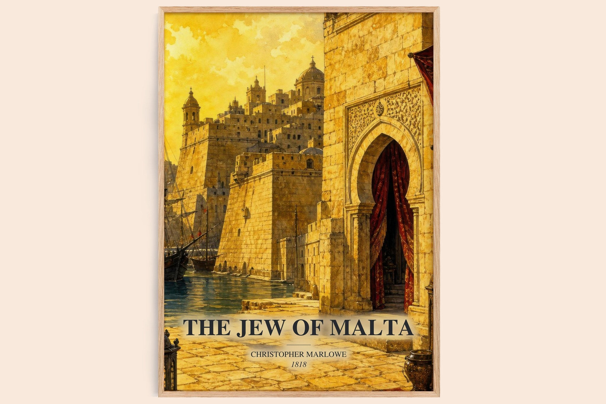 The Jew of Malta Book Watercolour Illustration by Christopher Marlowe