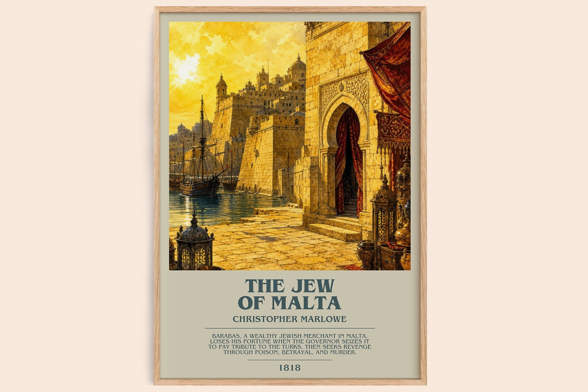 The Jew of Malta Bookish Wall Art by Christopher Marlowe