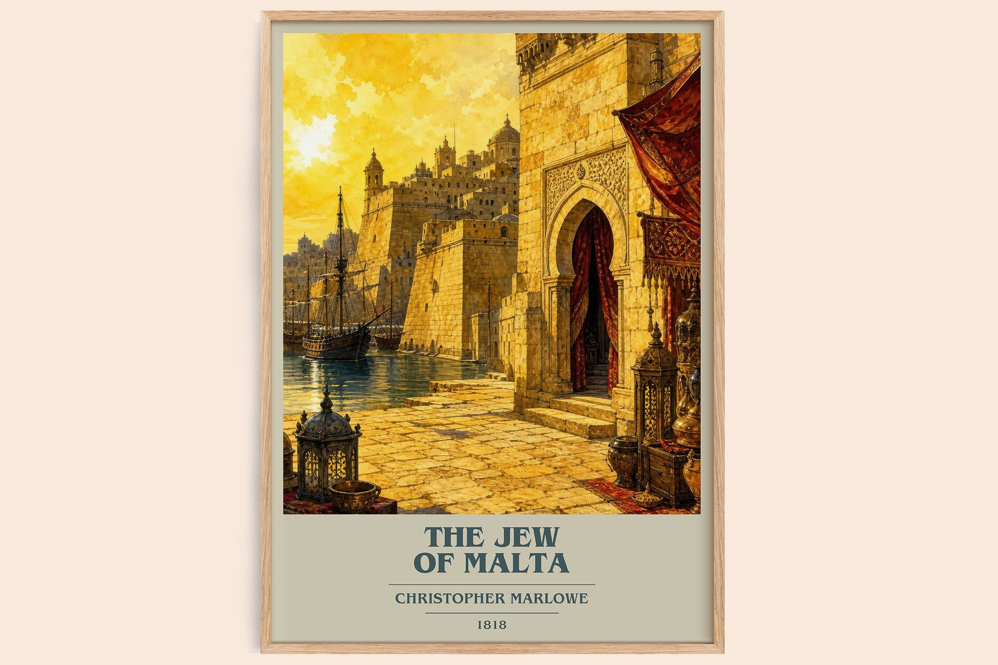 The Jew of Malta Book Cover Poster by Christopher Marlowe