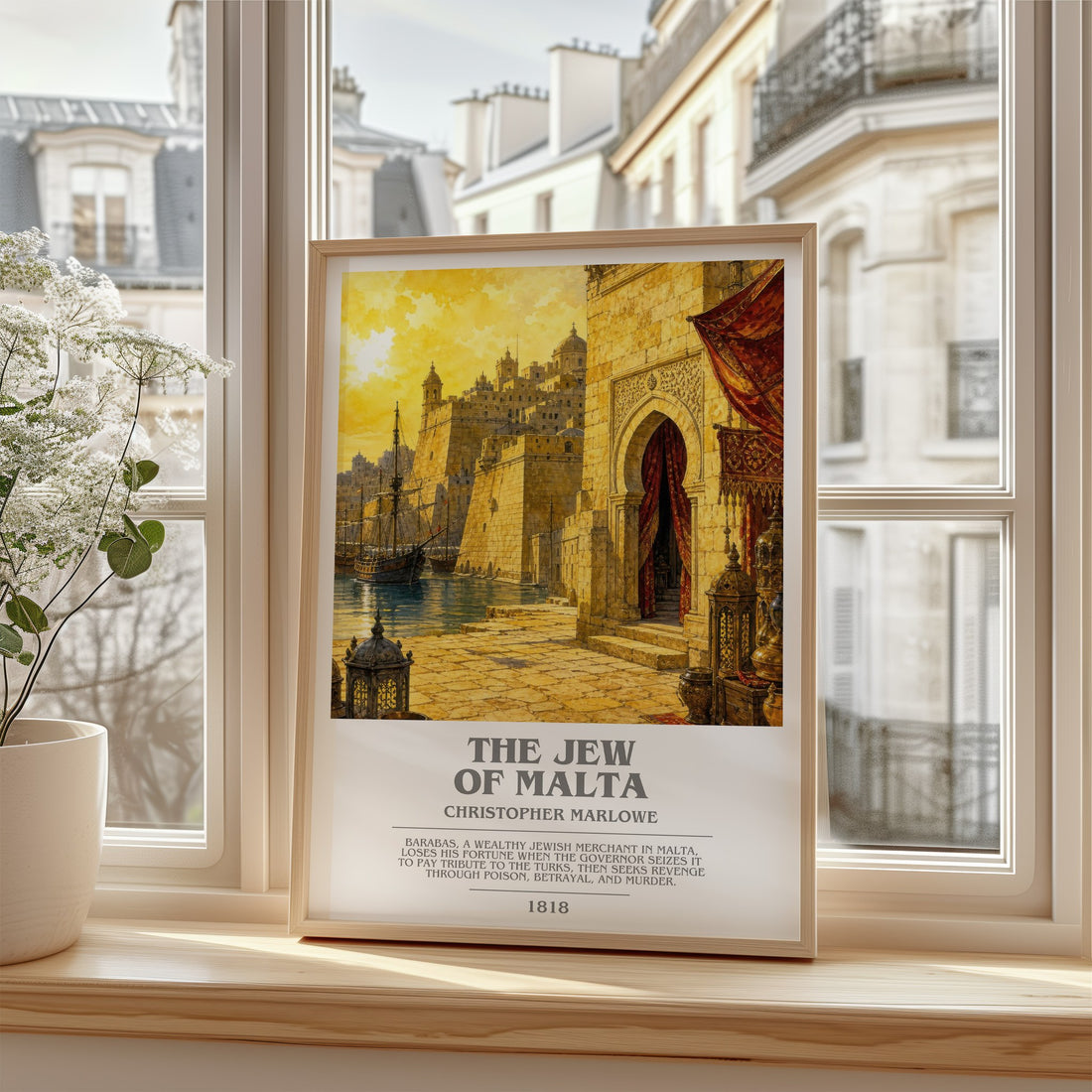 The Jew of Malta bookish poster colour and style options – Christopher Marlowe book art