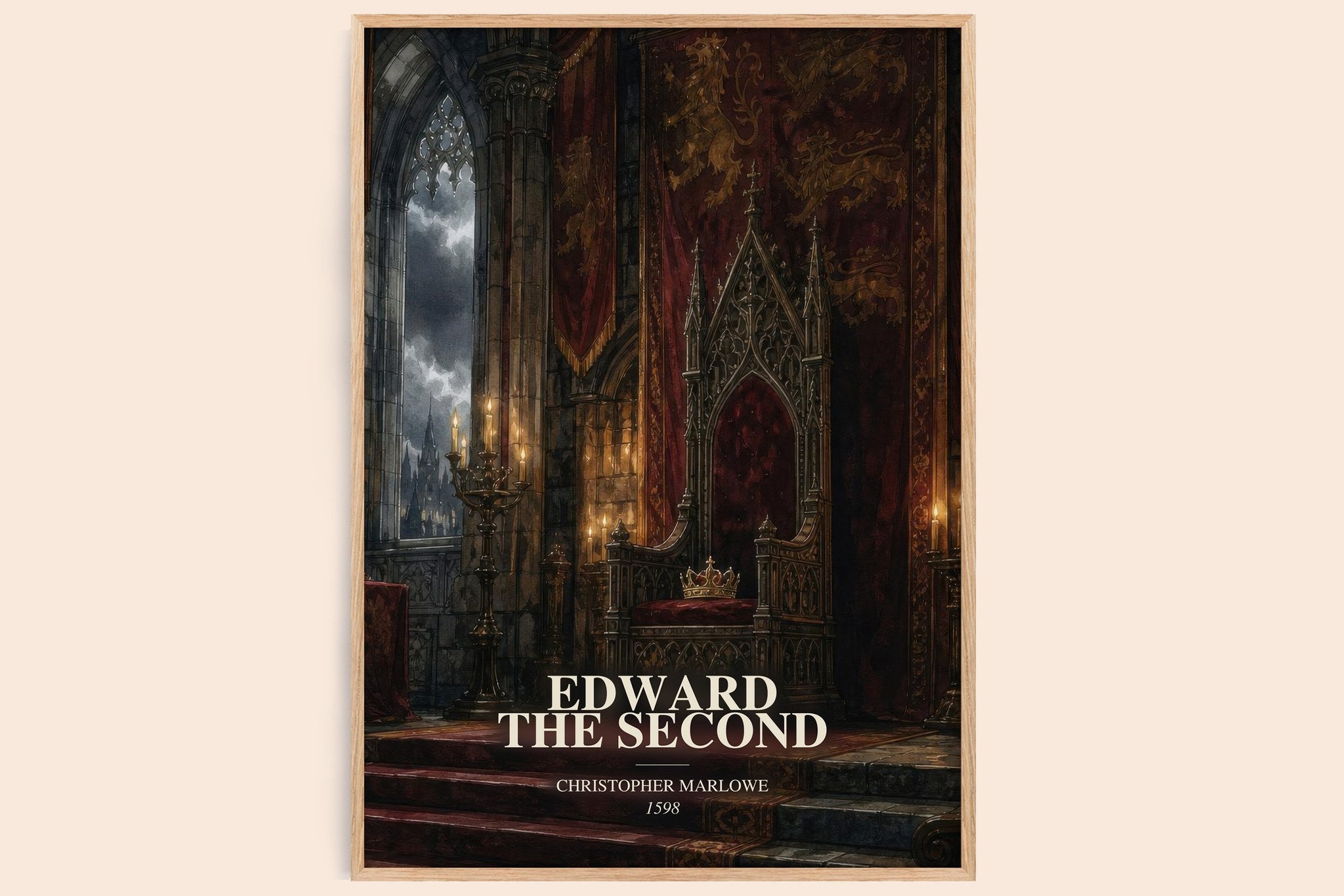Edward the Second Book Watercolour Illustration by Christopher Marlowe