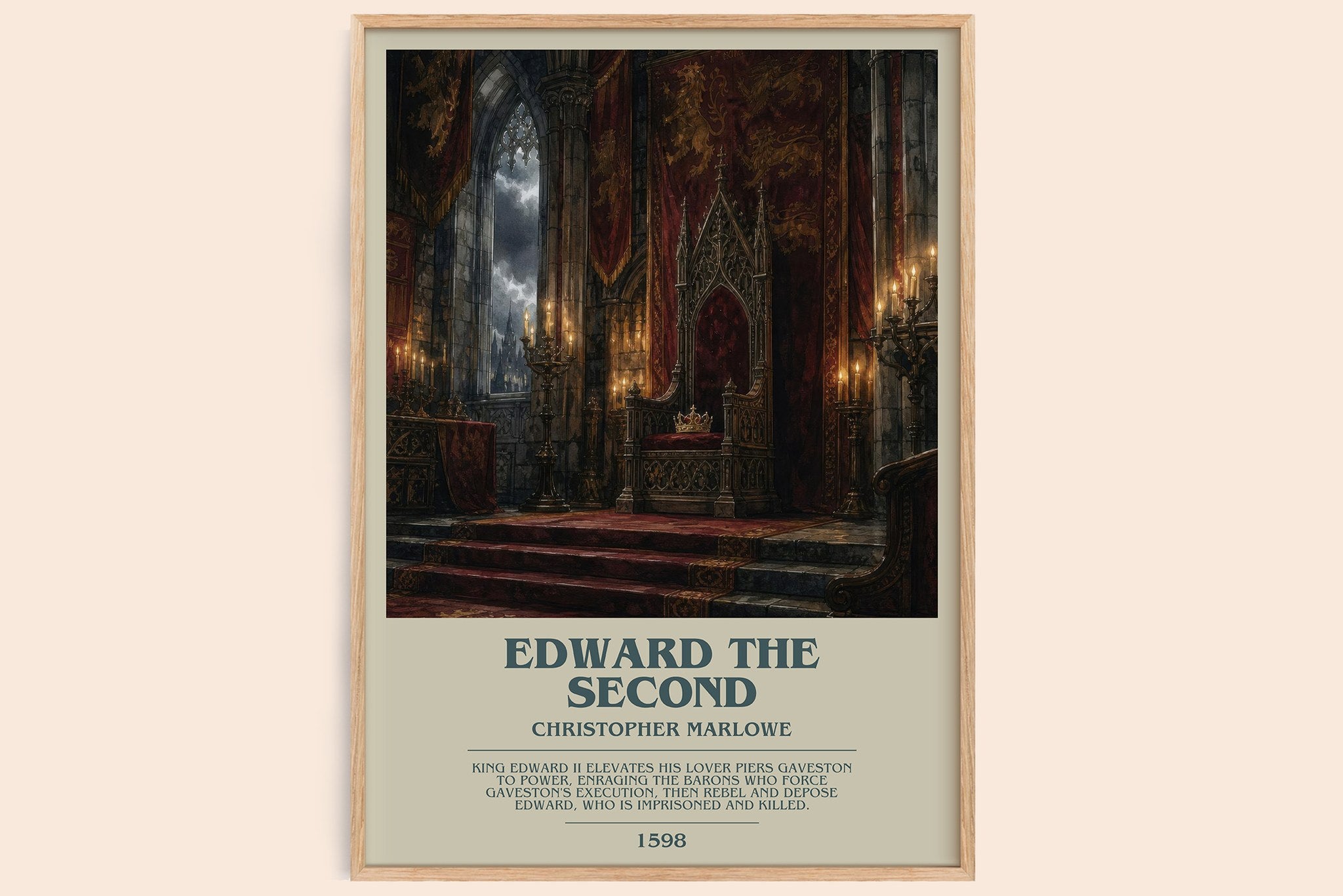 Edward the Second Bookish Wall Art by Christopher Marlowe