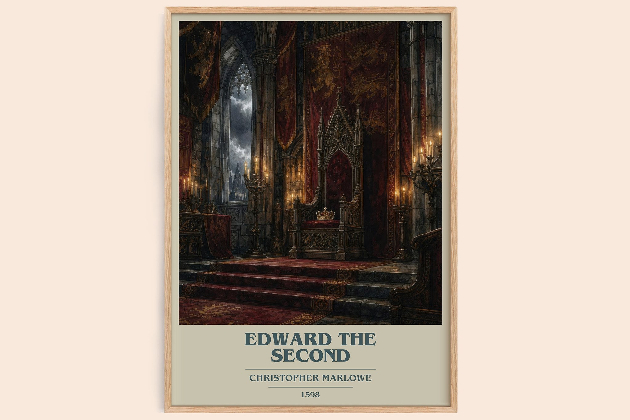 Edward the Second Book Cover Poster by Christopher Marlowe