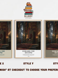 Edward the Second book cover print in frame leaning in hallway – classic literature wall art