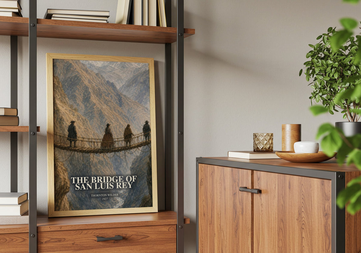 The Bridge of San Luis Rey book watercolour illustration paper finish options – matte satin gloss