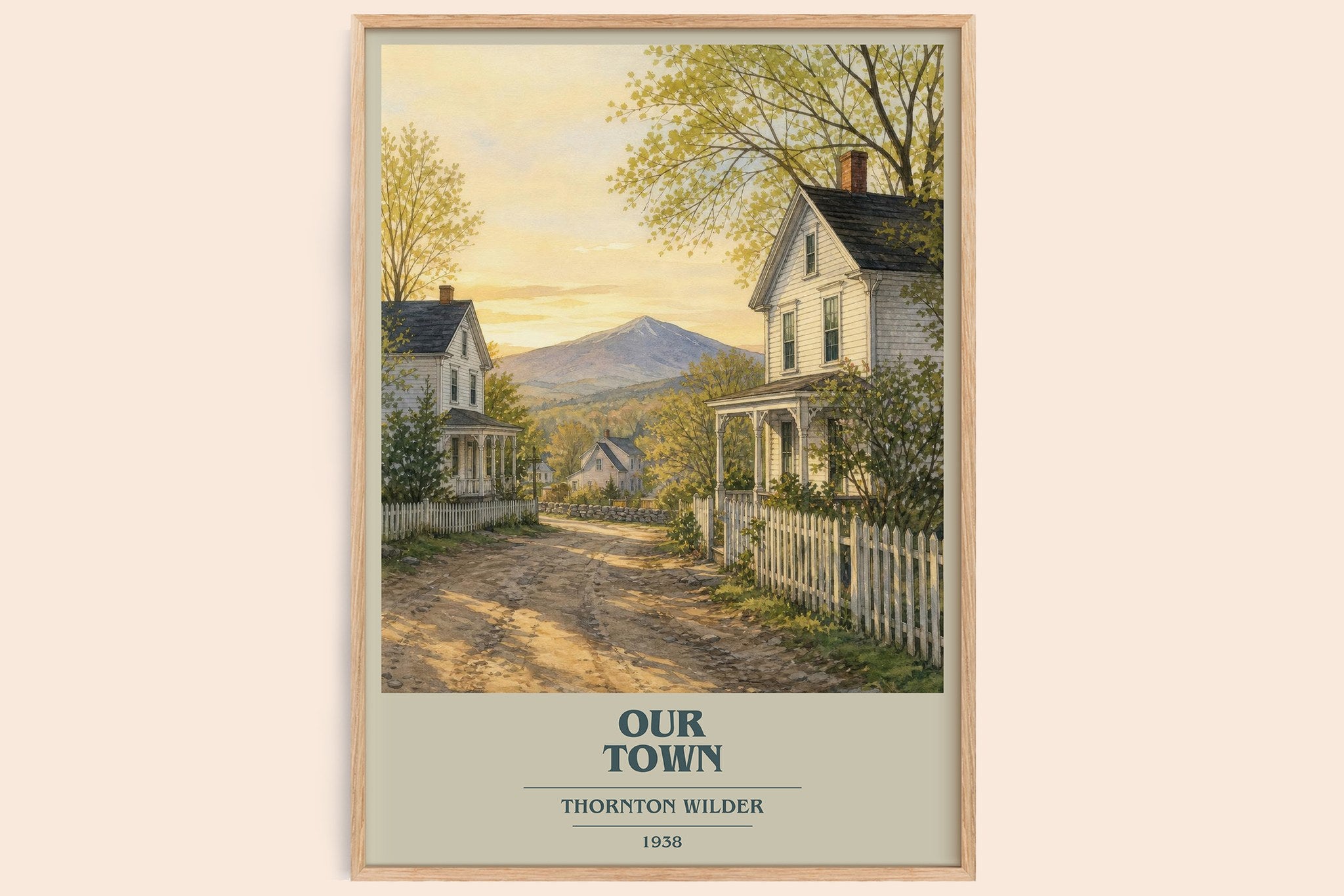 Our town Book Cover Poster by Thornton Wilder
