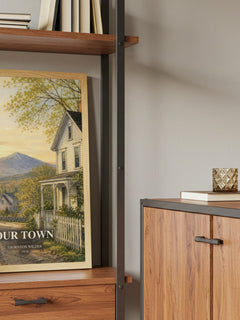 Our town book watercolour illustration paper finish options – matte satin gloss