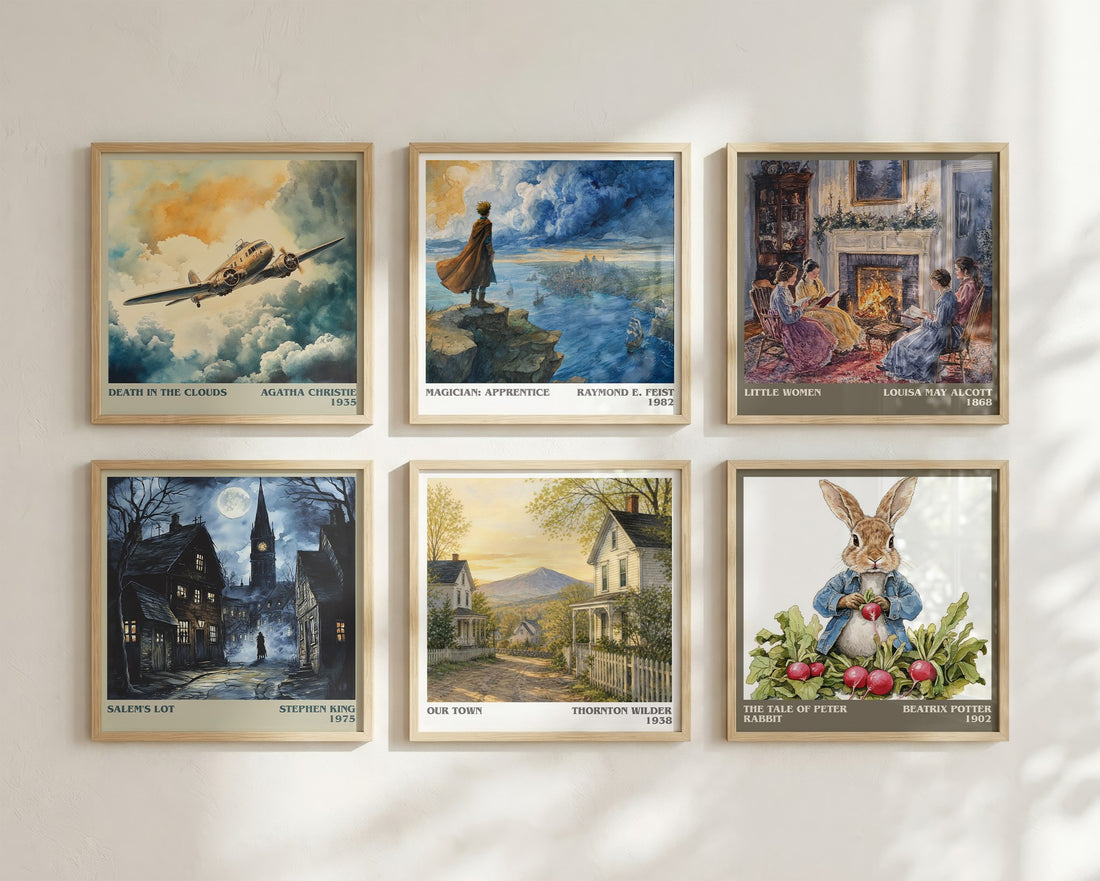 Our town literary art print colour and style options – Thornton Wilder book art