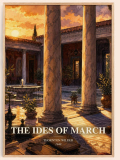 The Ides of March watercolour book poster by Thornton Wilder – framed literary art print