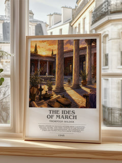 The Ides of March bookish poster colour and style options – Thornton Wilder book art