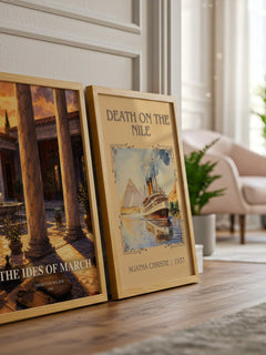The Ides of March watercolour print framed by window – literary home decor