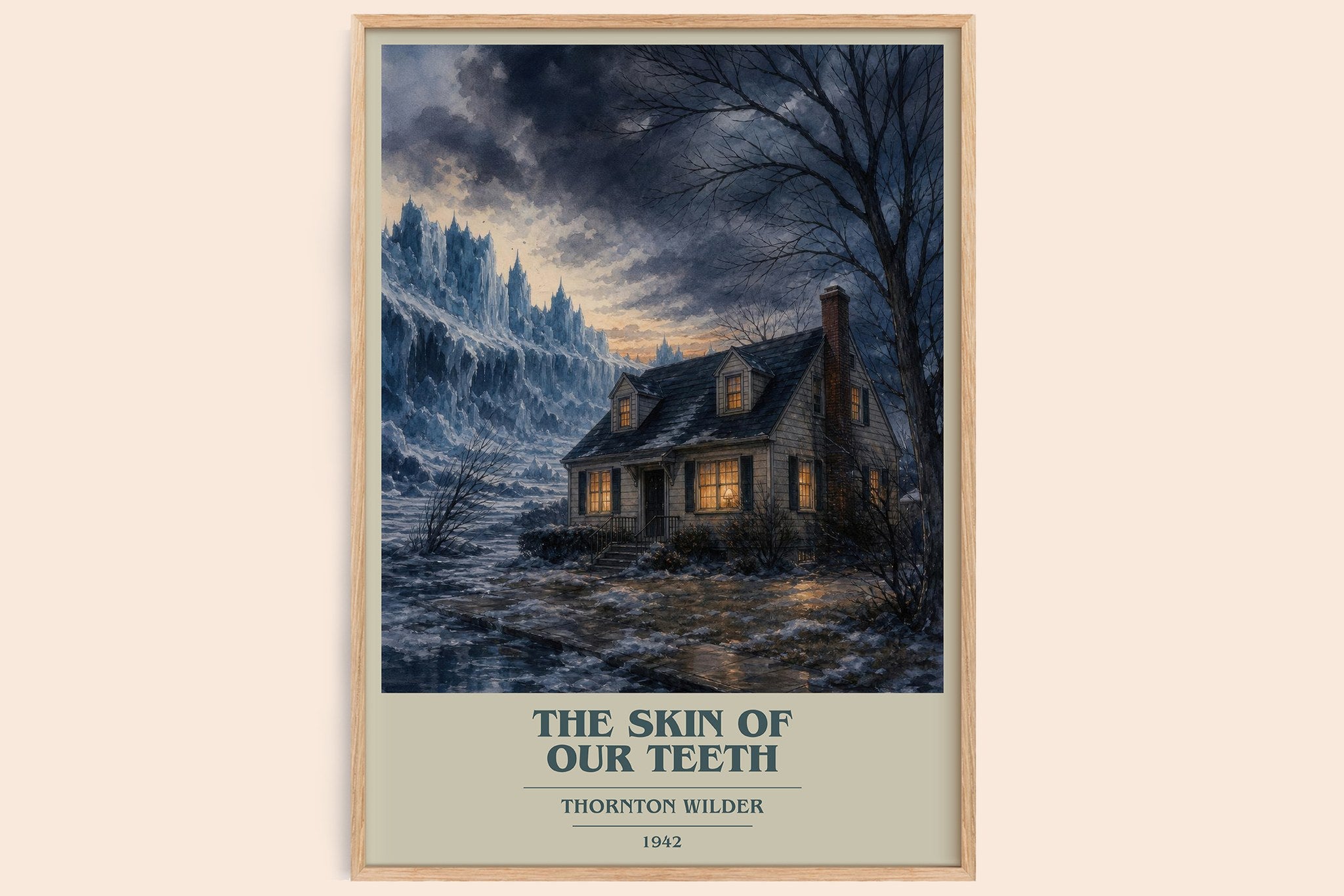 The skin of our teeth Book Cover Poster by Thornton Wilder